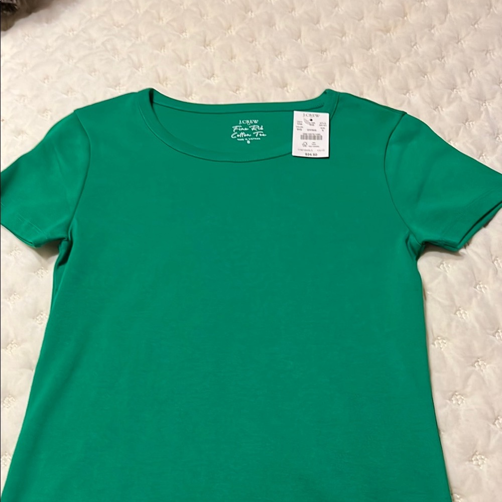 J.Crew Vibrant Green Cotton Tee